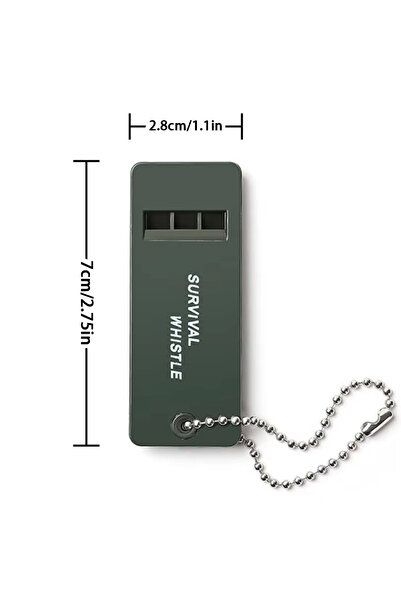 Choice أخضر داكن - قطعة واحدة من صفارة بقاء عالية الديسيبل بثلاثة ترددات للمشي لمسافات طويلة والتخييم في الهواء الطلق 3 ساعات