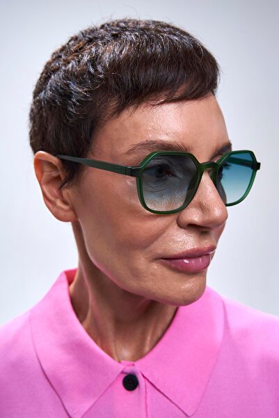 Bilge Karga Sezar Matt Green Blue Degrade Güneş Gözlüğü