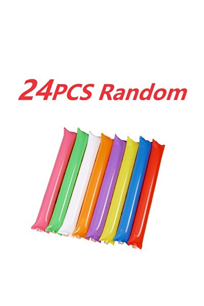Choice 24 قطعة من عصي التصفيق القابلة للنفخ بألوان عشوائية، 24 قطعة من عصي ال...
