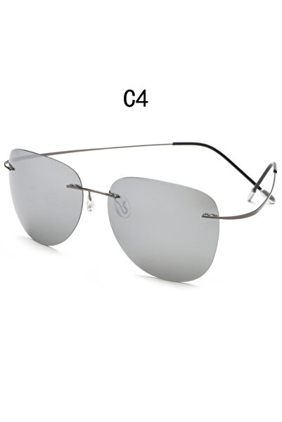 Choice نظارة شمسية ZP2117-C4 بايلوت مستقطبة للرجال بدون إطار من سبائك التيتان...