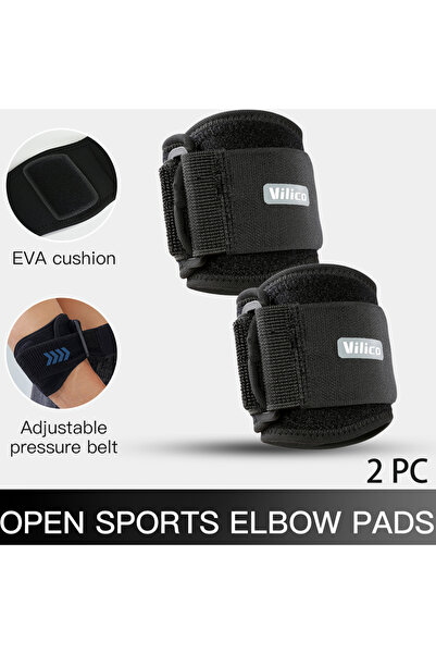 Choice 2 قطعة - AB088-BK 2 قطعة قابلة للتعديل وسادة دعم مرفق التنس حزام لاعب ...