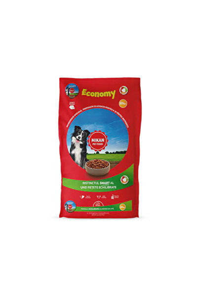 Mikan Hrană uscată câini Smart Economy cu vită 10Kg