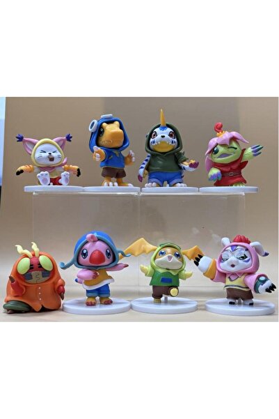 BANDAI pack by bag 01 High Quality 8pcs/set Anime Digital Monster Digimon Cute Action Figure Model Toys for
