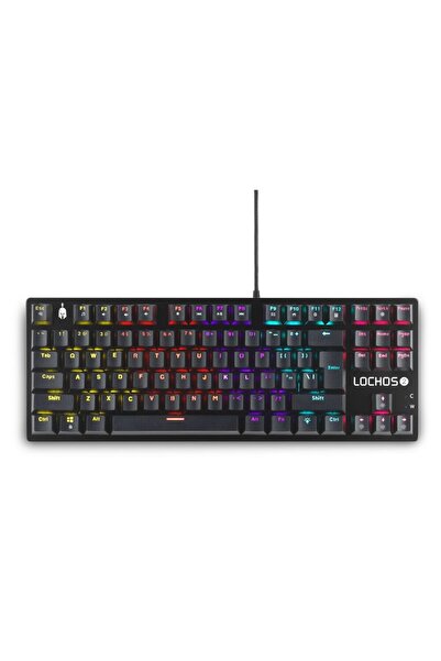 Spartan Gear Μηχανικό πληκτρολόγιο παιχνιδιών Spartan Gear Lochos 2 TKL, 87 πλήκτρα, ενσύρματο, μαύρο