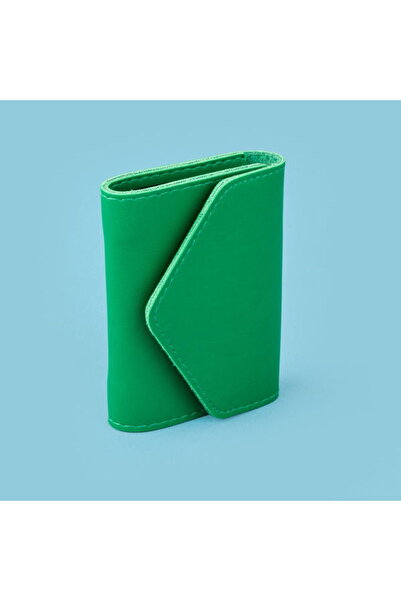 Barnaby Οριζόντια θήκη κάρτας ακορντεόν PVC - Πράσινη - 7x11 cm