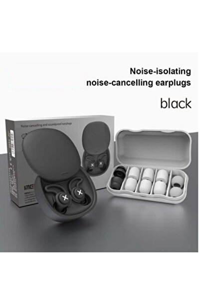 Choice مجموعة سدادات أذن سوداء عازلة للصوت من السيليكون لتقليل الضوضاء أثناء ...