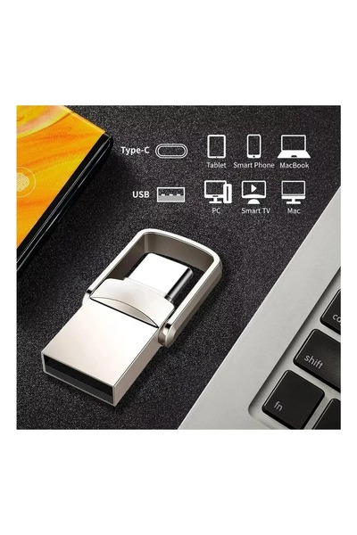 gaman 64Gb High Speed ​​Usb Flash Drive 3.0/2.0 with 2 in 1 Typ-C + USB Port