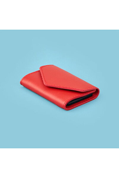 Barnaby Horizontal Accordion Pvc Card Holder - Red - 7X11 cm