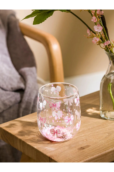 LC Waikiki Lcw Home Mixed Flower Printed Glass Cup 300 ml