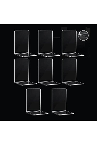 Choice1 8 قطع من حوامل الكتب الشفافة، حوامل كتب شفافة للأرفف، حوامل كتب متينة...