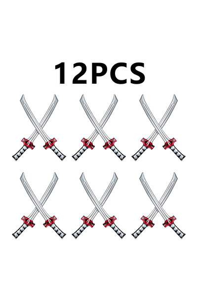 Choice 12 قطعة - أحمر 12 قطعة من سيف الساموراي النينجا القابل للنفخ لعبة سيف ...