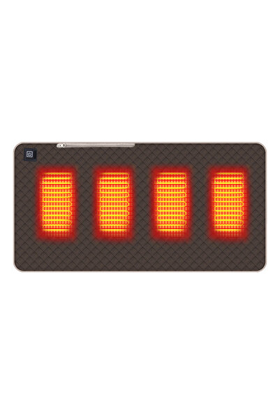 Choice كرسي تخييم بني داكن L 4 مناطق مدفأة وسادة مدفأة سجادة تدفئة سميكة وساد...