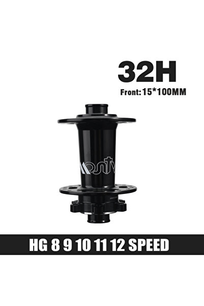 Choice محور دراجة جبلية أسود 15x100 32 فتحة، فرامل قرصية، 6 مسامير، أمامي 9x1...