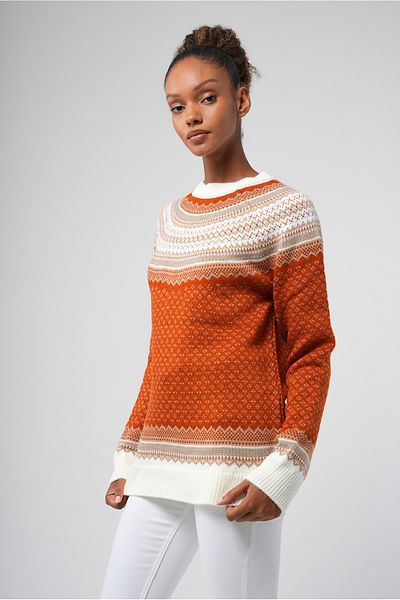 Hopoi Women's Patterned Knitwear Winter Sweater