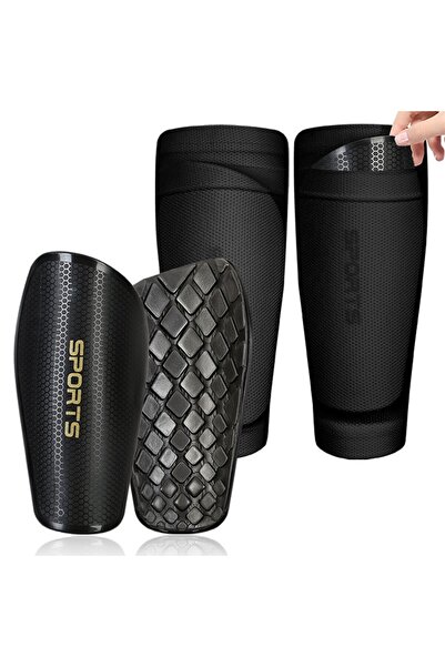 Choice S Black Loogdeel Soccer Shin Guards for Kids Youth Adults Shin Guards Pads with Sleeves, Lightweight