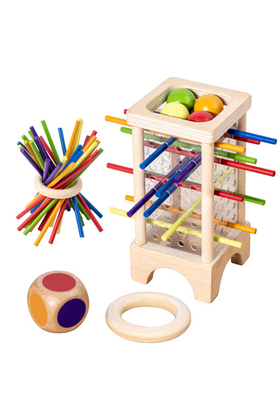 Choice لعبة لوحية متعددة الألوان مصنوعة من عصا خشبية، مناسبة للتفاعل بين الوا...