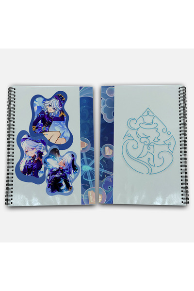 Define Moyas Genshin Impact Furina Checkered A4 School Notebook 72 Sheets Model 2