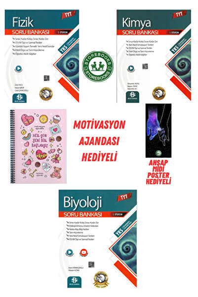 Bilgi Sarmal Yayınları TYT Fizik Kimya Biyoloji Soru Bankası Motivasyon Ajand...