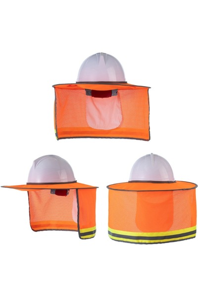 Choice1 Orange Sunscreen hat without helmet, summer reflective strip, sun vis...