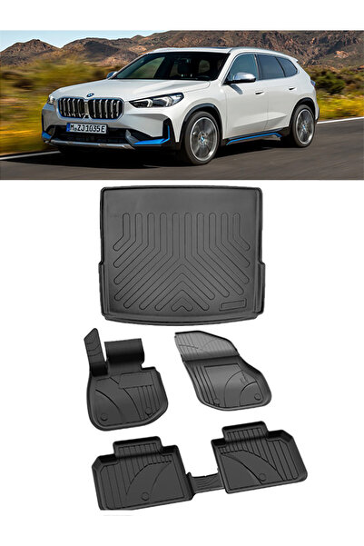 Sahler Bmw İx1 2025 ve Sonrası 4.5D Paspas ve 3D Rizline Bagaj Havuzu Set