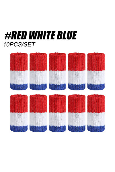 Choice أحمر أبيض أزرق - 10 قطع 10 قطع دعامة إصبع مريحة جبيرة كم دعم الإبهام و...