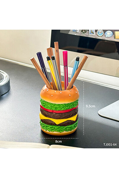 Choice حامل أقلام TJ001-64 من مينيسو على شكل برجر لذيذ، حامل أقلام لطيف على ش...