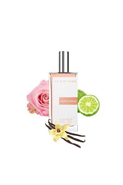 Yodeyma Adriana Rose Eau de Parfum for Women, Bergamot, Rose, Vanilla Notes, 50ml
