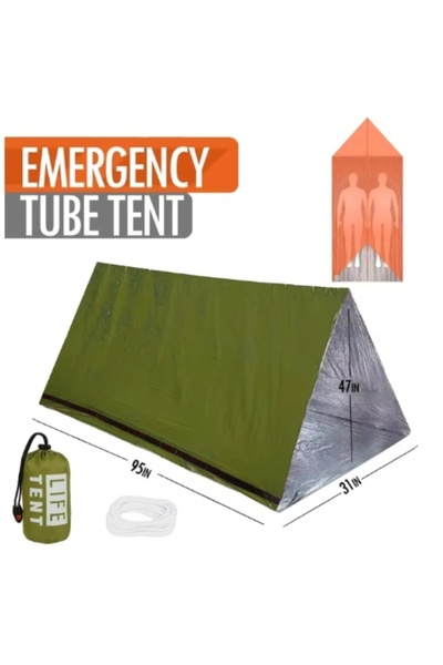Choice خيمة طوارئ خضراء لشخصين، خيمة تخييم مقاومة للماء، مظلة سفر، حملة عائلية، منزل، جولات