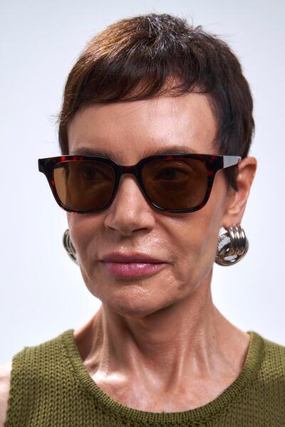 Bilge Karga Elvin Leopard Brown Sunglasses