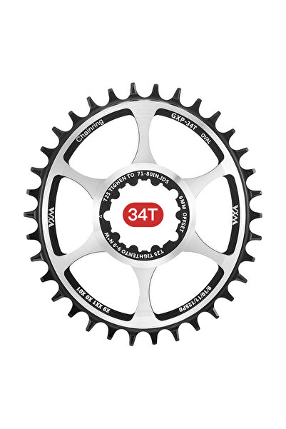 Choice حلقة سلسلة بيضاوية 34T 6MM VXM للدراجة ذات الإزاحة 6 مم مع التركيب الم...