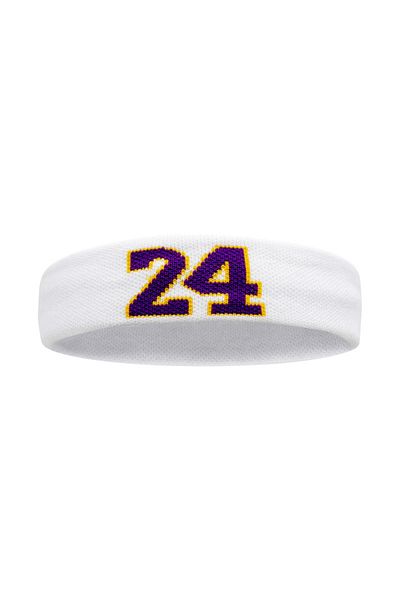 Choice Nr24--White Loogdeel 1PCS Sports Headband High Elastic Antiperspirant Sweatband Basketball Tennis Ad
