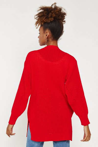 Hopoi Women's Pocketed Loose Knitwear Cardigan