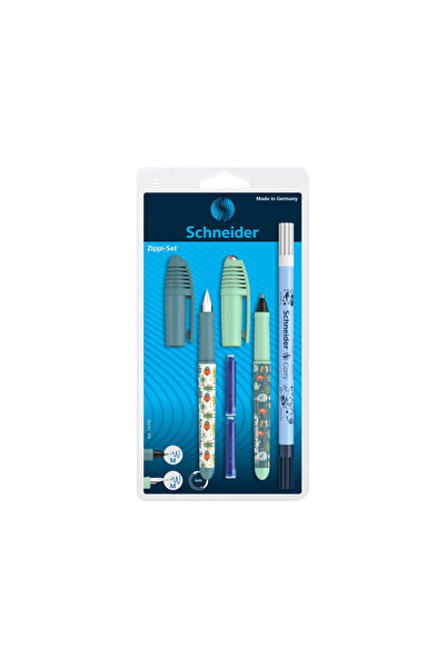 SCHNEIDER Set stilou + roller Zippi + pic Corry + 2 rezerve/blister, copii varsta 6-8 ani