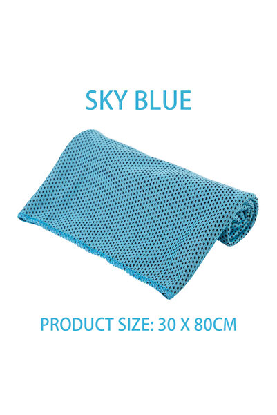 Choice منشفة رياضية خارجية زرقاء من الألياف الدقيقة سريعة الجفاف 30 × 80 سم ل...