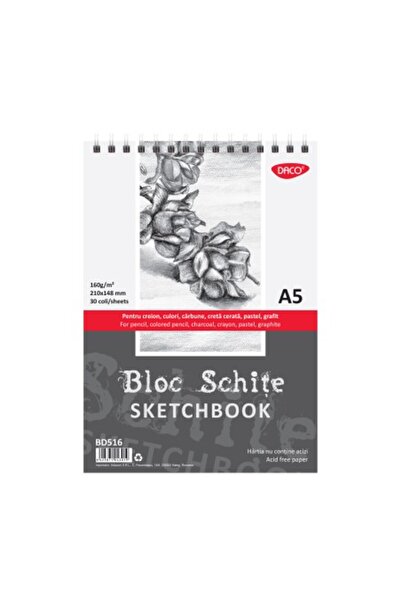 daço Sketch Pad A5, Paper Weight 160 g/sm, 30 Sheets, Material Paper
