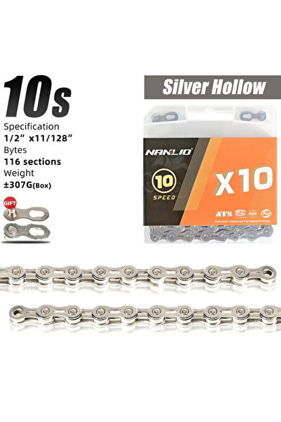 Choice سلسلة دراجة Nanlio مجوفة فضية X10 X8 X9 X10 X11 X12 سلاسل دراجات الطرق...