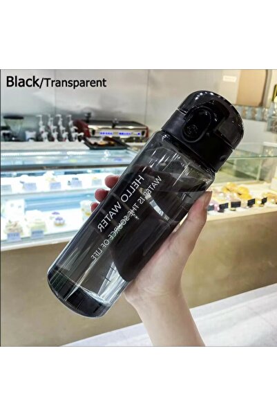 Choice زجاجة مياه رياضية شفافة سوداء اللون بسعة 780 مل محمولة للصالة الرياضية والسفر ومضادة للتسرب ومضادة للتسرب