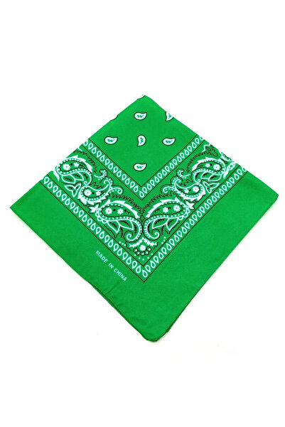 Choice وشاح مربع من القطن 100% بتصميم هيب هوب عصري، مقاس 55×55 سم، أخضر، 1/4/...