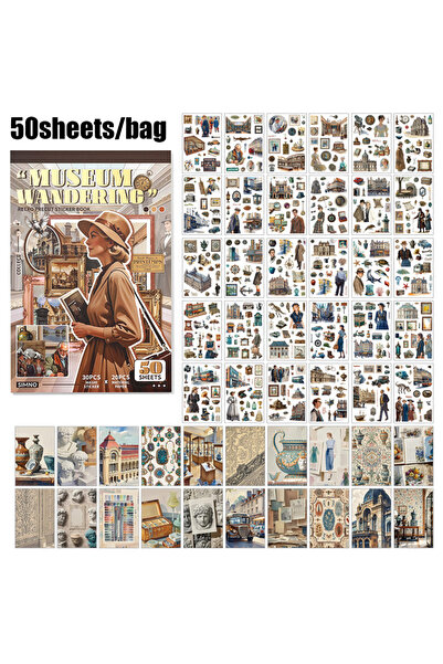 Choice1 S26330-1 Mr Paper 50 قطعة/يوم سلسلة ملصقات الحياة البطيئة ملصقات مدين...