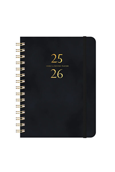 Choice3 مخطط أسود لعام ٢٠٢٥، مخطط أسبوعي وشهري، مجلد حلزوني، من ٢٥ يوليو إلى ...