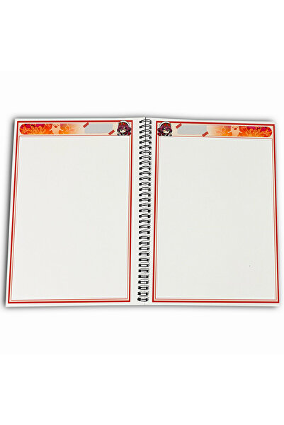 Define Moyas دفتر مدرسي Genshin Impact Hu Tao بدون خطوط مقاس A4، 72 ورقة، موديل 1