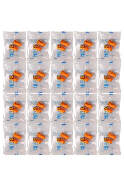 Choice برتقالي - 20 زوجًا 【10-100 زوج】سدادات أذن عازلة للضوضاء، حماية من الضو...