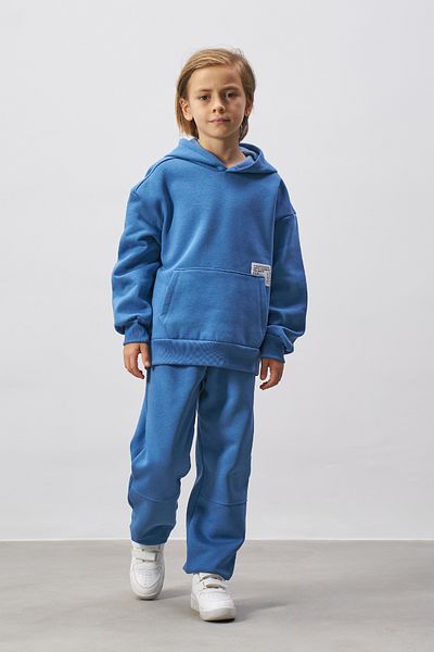 Minipodyum Kangaroo Pocket Hooded Boys Bottom Top Tracksuit Set