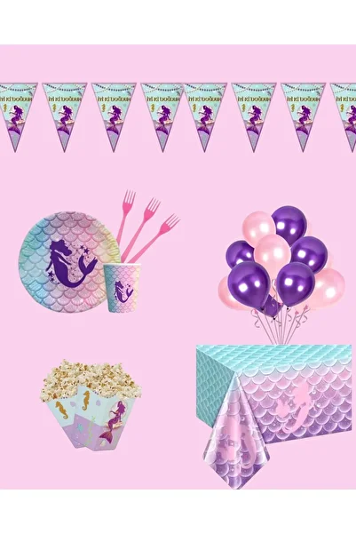 Zayna's Mermaid Themed Birthday Party Set for 32 People - Mermaid Concept Party Decorations