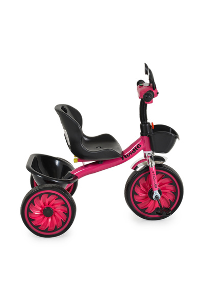 byox Twidle Pink Children's Pedal Tricycle with EVA Wheels, Ergonomic Adjustable Seat with Backrest, Ef