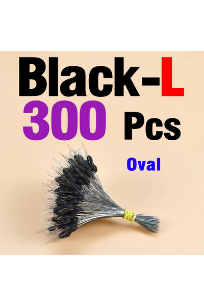 Choice أسود بيضاوي L MNFT 300 قطعة/حزمة من خيط صيد السيليكون سدادات الفاصوليا...