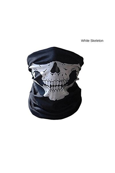 Choice قناع تزلج على شكل جمجمة سوداء للرجال، وقبعات لركوب الدراجات، وغطاء للو...