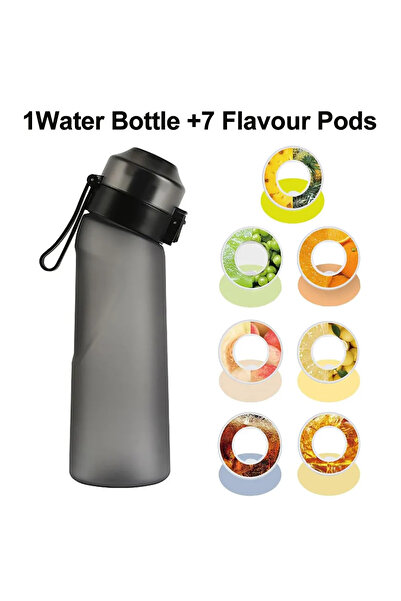 Choice زجاجة مياه بنكهة مجمدة 7FlavourPods سعة 650 مل، زجاجة شرب رياضية Alr U...