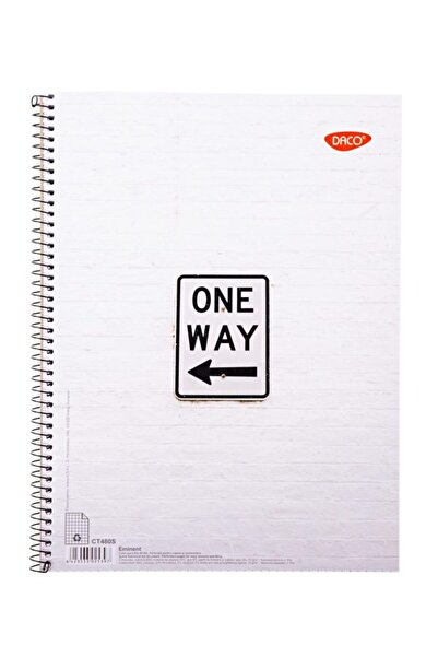 daço Notebook A4, 80 Sheets, Spiral, Polychrome Cover, Color White, Paper Weight 95g/sm, Lined Format
