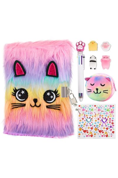 Choice دفتر يوميات قطط للأطفال على شكل وحيد القرن مع قفل ومفتاح، دفتر يوميات ...